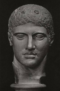 Дискобол (Голова. Мирон. Около 450 г. до н. э. Мраморная римская копия.Рим. Музей Терм)